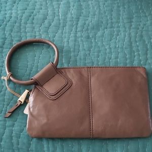 HOBO "Sable" Leather Wristlet in Shadow NWT